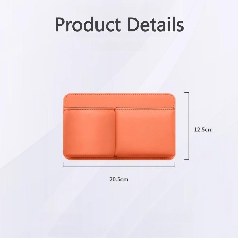 2-in-1 Car Door Cup Holder & Organizer Box Leather Storage Box with Phone Holder, for Drinks, Keys, Phones, Snacks Car Trash Can