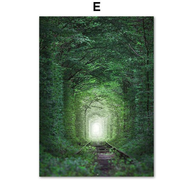 Tiger Deer Wald Berg Gras Kaktus Wand Kunst Leinwand Malerei Nordic Poster Und Drucke Wand Bilder Für Wohnzimmer Dekor