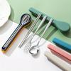 Portable Utensil Set: Stainless Steel Chopsticks, Spoon, Fork in Case for Travel, Students & Corporate Gifts