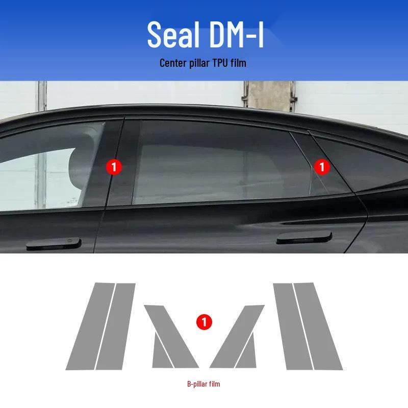 BYD Seal Interior Film Set: Dashboard, Screen, Gear Shift, Air Conditioner Stickers, HD TPU, fits 25 models