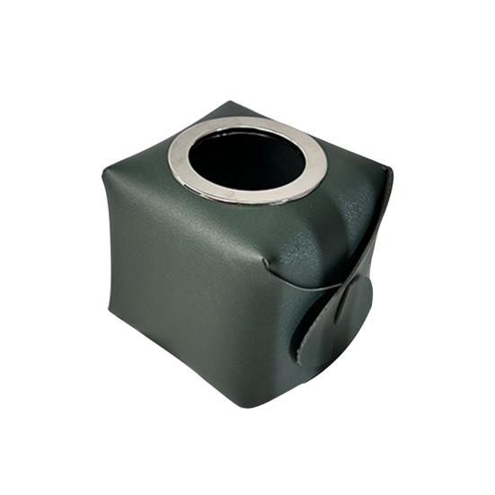 Roll Paper Storage Box Durable High Capacity Faux Leather Car Tissue Holder for Toilet