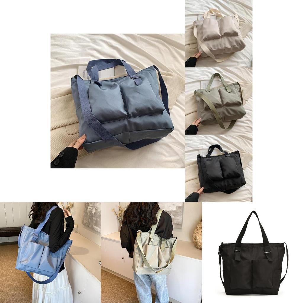 Trendy Street Style Oxford Cloth Tote Bag For Women 2024 Large Capacity Shoulder Bag For Daily Use