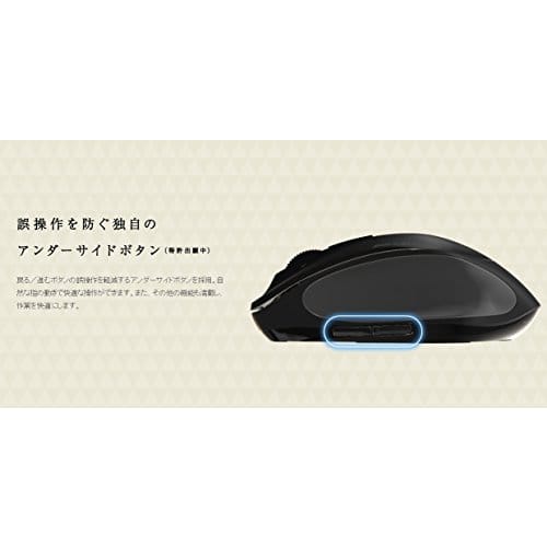 BUFFALO USB Receiver Wireless (2.4GHz) BlueLED Premium Fit Mouse Quiet 5 Buttons M Size Black BSMBW505MBK