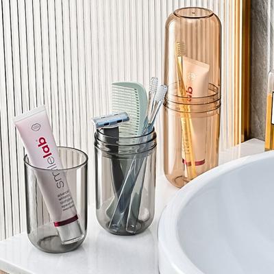 Bicchiere per spazzolino 2 in 1 Bicchiere portaoggetti in plastica Nuovi accessori per il bagno Casa