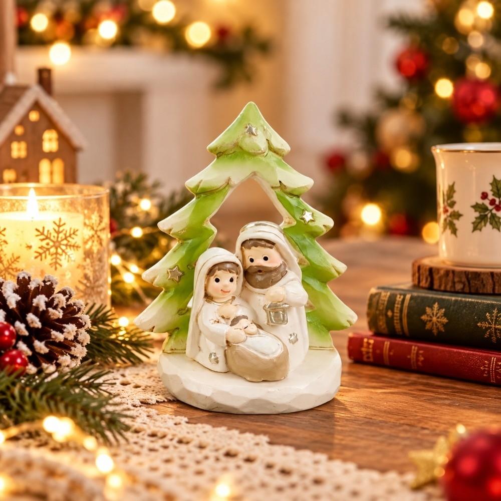 Christian Jesus Christ Family Figurine Xmas Scene Decor Nativity Family Sculpture Church