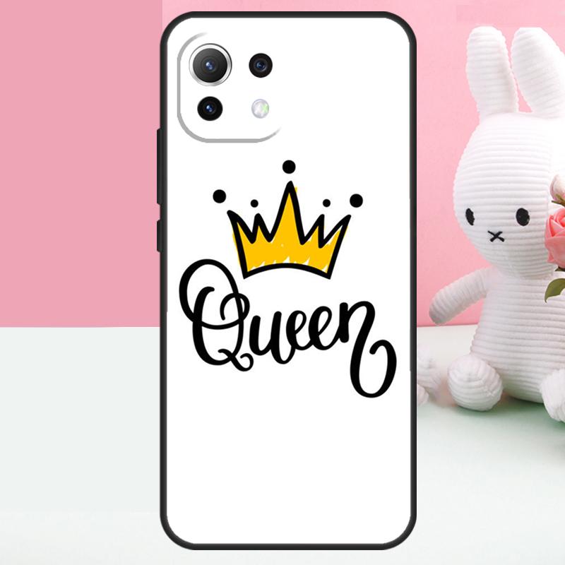 Cute King Queen Crown Case For Xiaomi 15 Ultra 14 13 15T 13T 14T Pro 17 Pro Max POCO F7 X7 Pro X5 X6 F5 F6 Funda