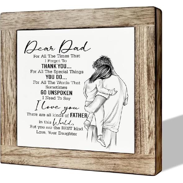 A Prayer for My Dad Sign for Father's Day, Wooden Box Signs for Home Decor, Farmhouse Decor for Dad Room, Sentimental Gift for Dad, Dad Birthday Gift