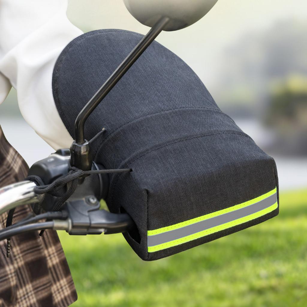 Rękawice motocyklowe na kierownicę, mufki, letnie, przewiewne, wodoodporne, Oxford, 3D, chroniące przed słońcem, z odblaskowym paskiem, 2 szt.