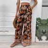 YYFS Women's Vintage Bohemia Casual Floral Print Trousers Pants & Capris