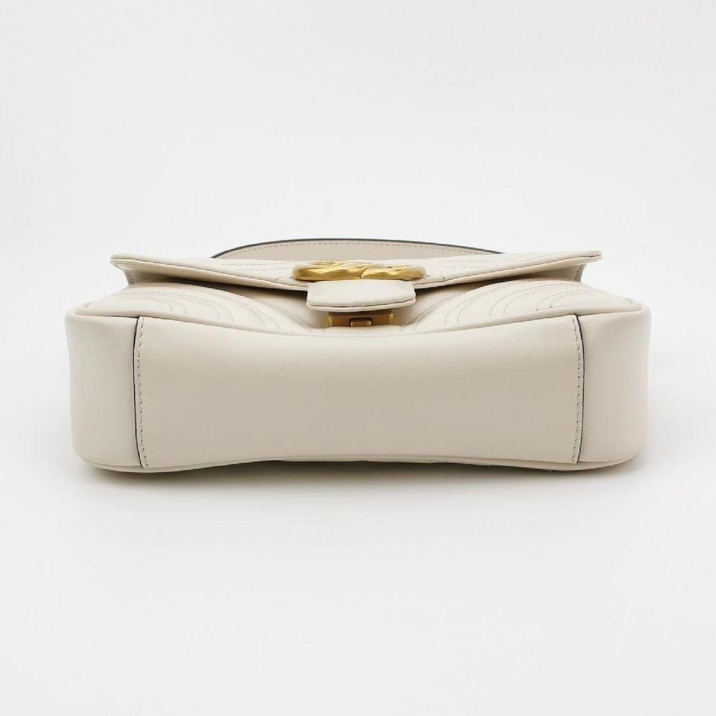 [Pre-Owned] Gucci GG Marmont Matelassé Mini Bag 'White' - Excellent #CMV7JF