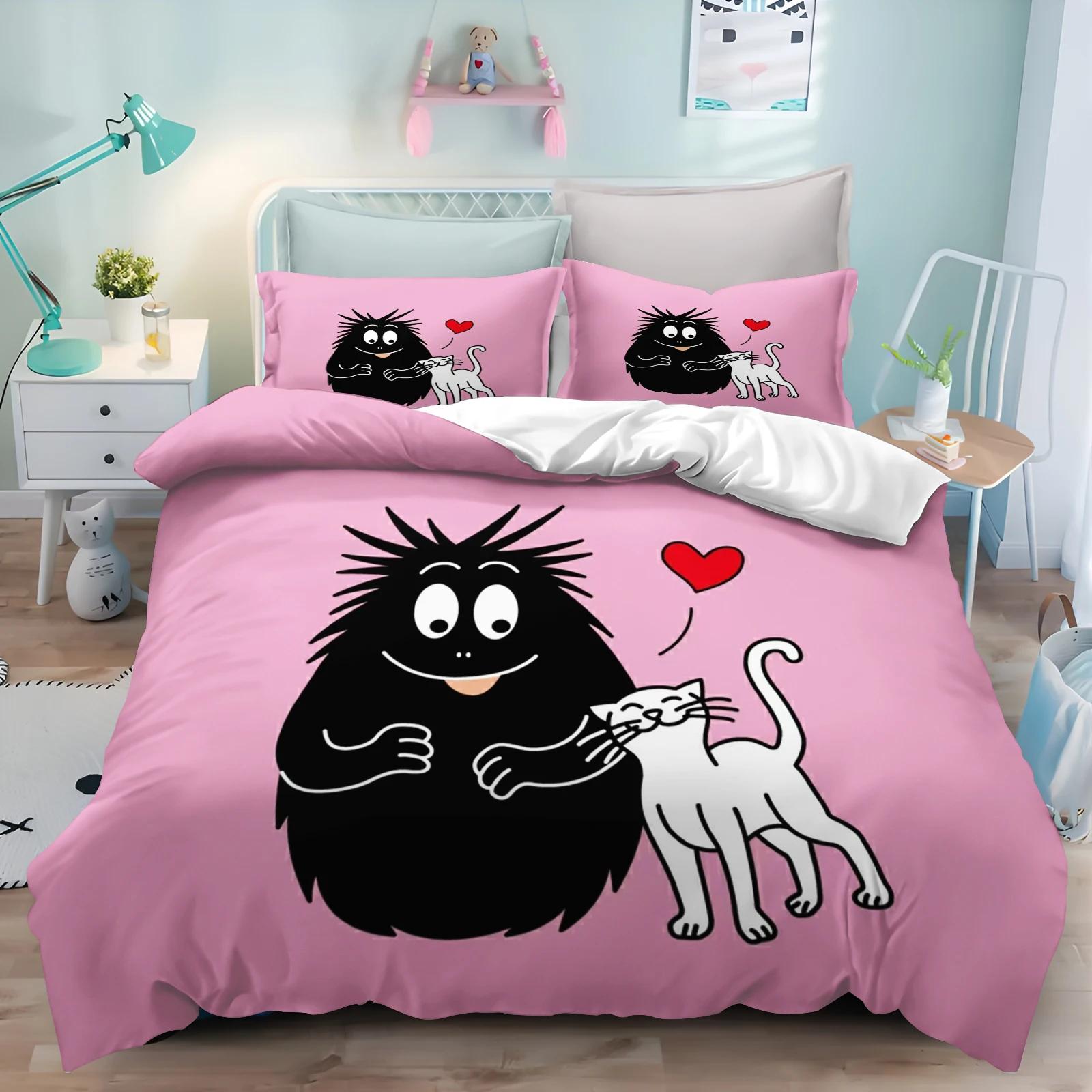 

Classic SkinFriendly Barbapapa Cartoon Anime 3D Printing Cute Children s Bedroom Polyester Adult Gift 2 3pcs Quilt Comforter (quilt)-EU Single(135*200cm)3pcs