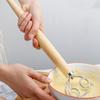 Wood Mixing Stick 13-Inch Double/Single Loop Whisk for Eggs Flour & Dough Blending Handcrafted Kitchen Utensil for Baking & Cooking