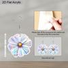 2D Flat Acrylic Cute Glittering Flower Dangle Earrings, Perfect as a Festive Gift for Women, Holiday Party Decorative Jewelry