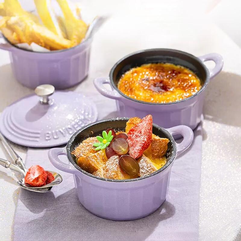 

Buydeem 10cm Single-Serve Mini Cast Iron Enamel Pot