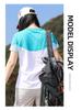 Women's Quick-Dry Color Block Short Sleeve T-Shirt - Slimming, Moisture-Wicking & Breathable for Outdoor & Casual Wear
