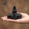 Gothic Home Decor 3D Printed Reading Skeleton Figurine, Hooded Reader Statue, Collectible Figurines Spooky Desktop Ornament for Office Bookshelf