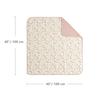 CREVENT Baby Blanket, Gauze Blanket, Double Gauze, Reversible, Small Floral Pattern, Pink, 102 x 102 cm