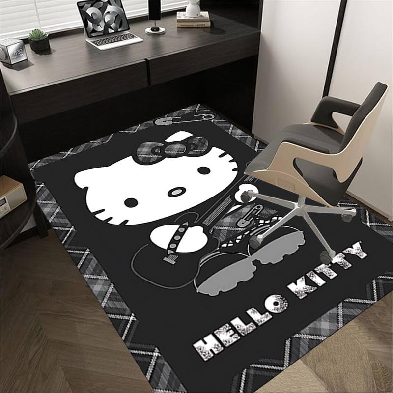 

1pc Hello Kitty Home Office, Durable Polyester Floor Mat with Easy, Office Decor, Urban Style, Nonslip Backing, Highquality Fabric 60cm by 90cm