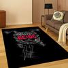 3D ACDC Rock Band Catoon Carpet Rug for Bedroom Living Room Sofa Playroom Doormat Home Decor,Kid Game Area Rug Non-slip Gift