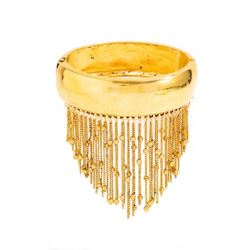 Trendy Geometric Metal Bead Bracelet with Stylish Tassels Details Dangling Charm Handchain For Daily Wear