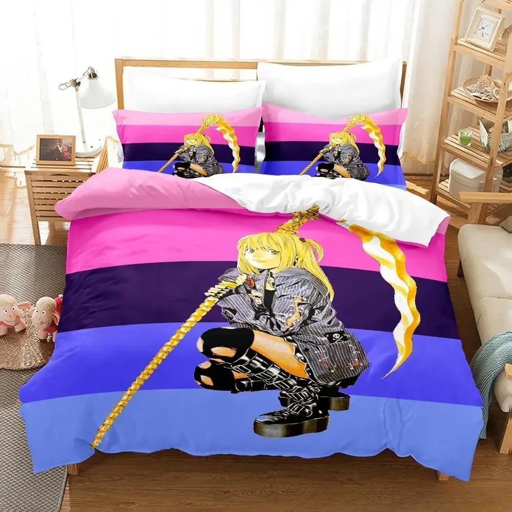 New Death Note Misa Misa Bedding Set Single Twin Full Queen King Size Bed Set Adult Kid Bedroom Duvet Cover Sets Anime Bed