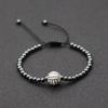 Pulsera de Voleibol de Moda para Hombres y Mujeres Pulsera Trenzada Ajustable Pulsera de Madera Vintage Brazalete para Gimnasio Regalo Joias