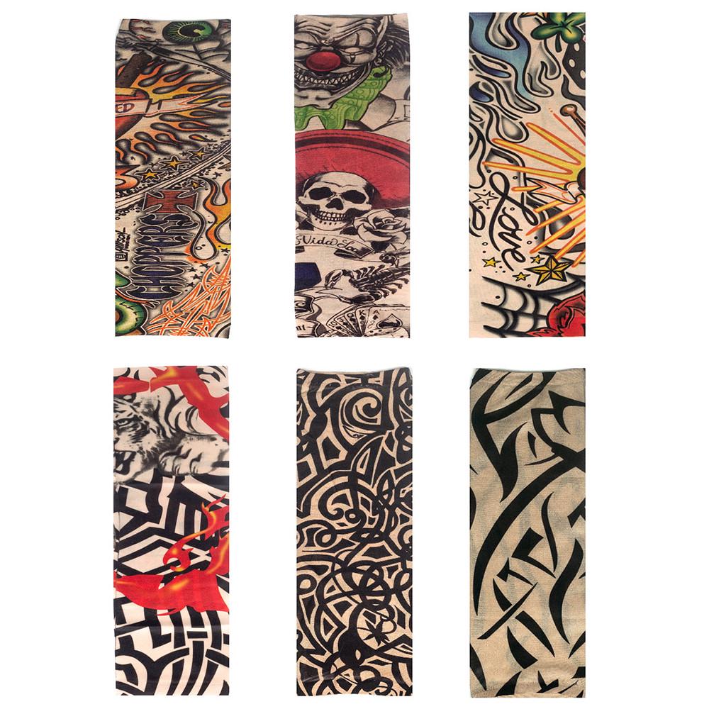 

Поддельные татуировки, грелки для рук, эластичная защита от ультрафиолета, крутой принт, солнцезащитные, унисекс, панк