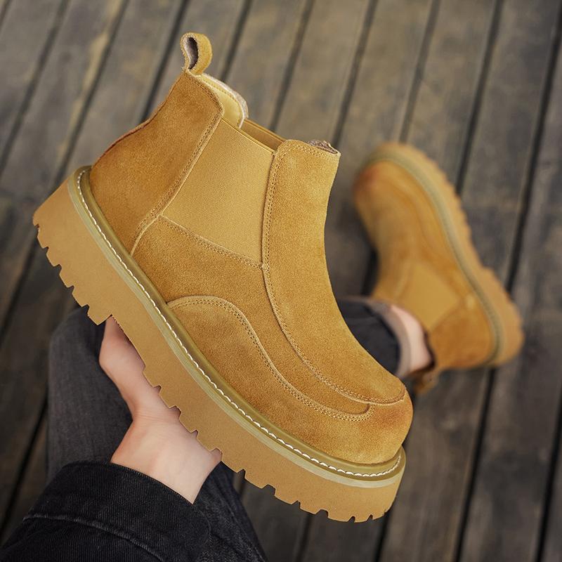 Men's Thick Soled Midsole Boots Are Fashionable and Versatile Men's Outdoor Travel Shoes