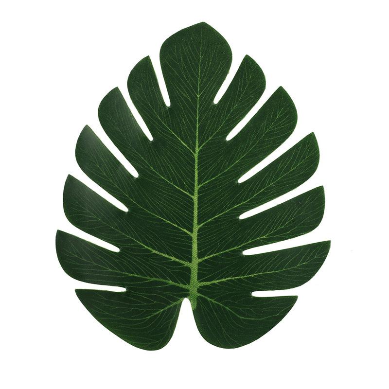 24PCS Simulation Turtle Back Leaves Outdoor Plant Wall Party Decoration Props Fake Green Plant Living Room Decoration