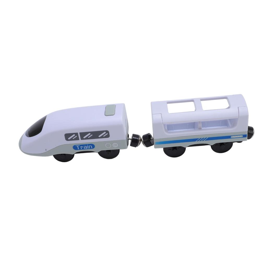Electric Toy Train Blue White Cute ABS Interactive Kids Train Toy for Home Kindergarten