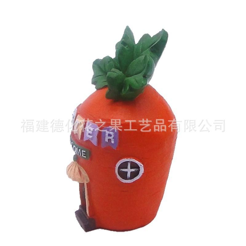 Easter Bunny Carrot House with Colored Eggs - Resin Home Decor & Gifts