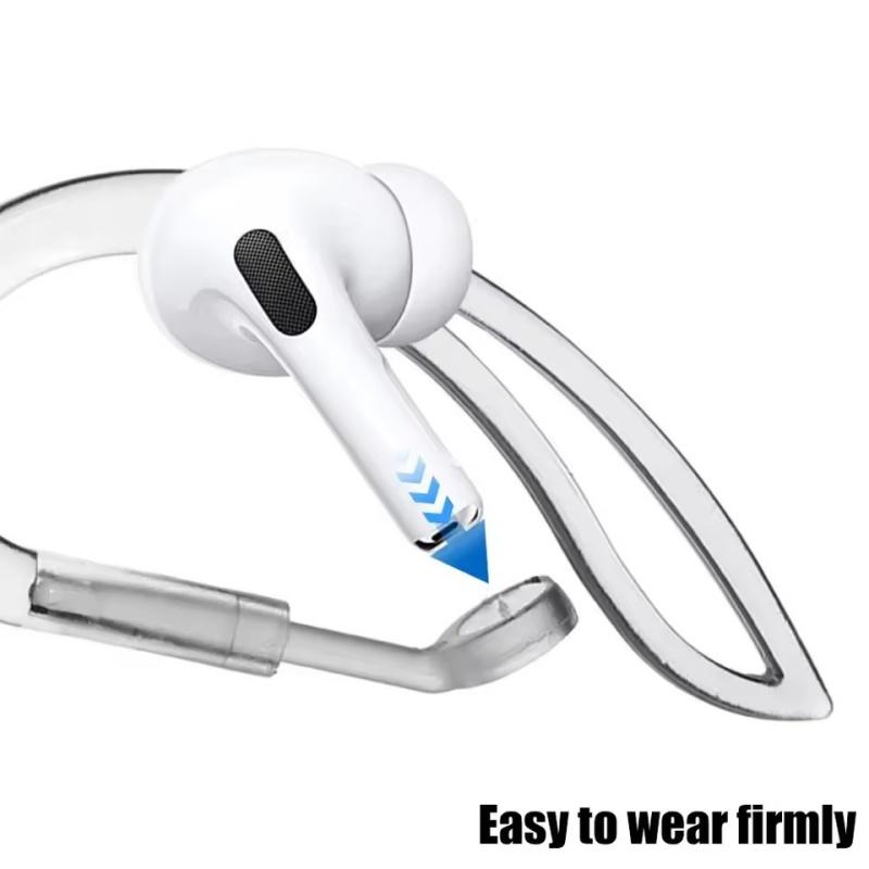 1/3/5Pairs Silicone Ear Hooks For Airpods 1/2 Anti-Slip Transparent Ear Hook Adjustable Sports Outdoor Earhooks Tips Holder