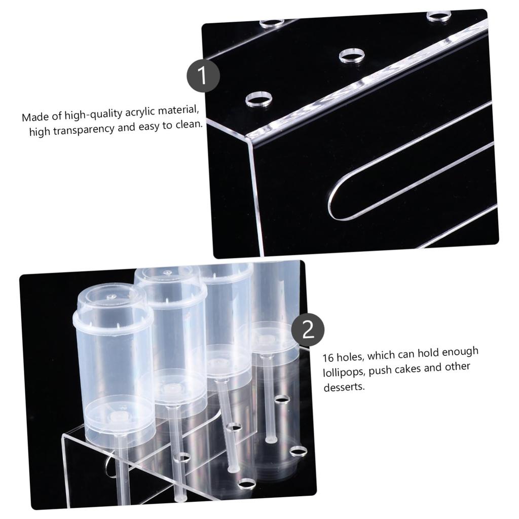 Plastic Cake Pp Holder 16 Holes Push Stand For Snack Rack Dessert Display