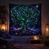 Tree of Life Star Moon Tapestry Bohemian Spiritual Wall Hanging Aesthetic Bedroom Dorm Meditation Home Decor