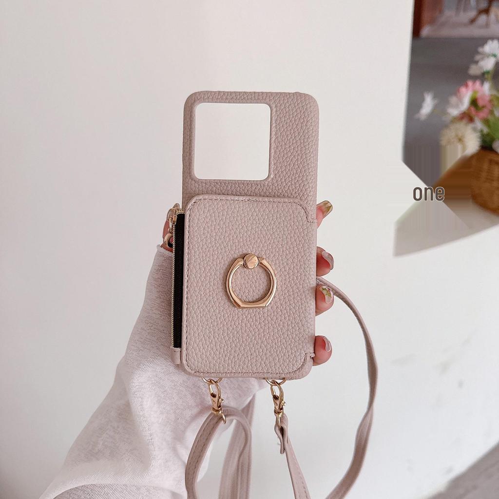 Redmi Note 12S 4G Crossbody Phone Case with Zipper Lanyard for Xiaomi 13T