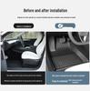 Eco-Friendly TPE Floor Mats for 2023 Tesla Model 3 - All-Weather Piano Style
