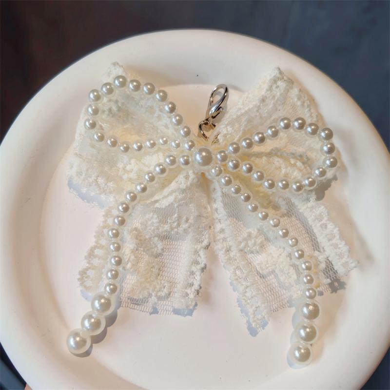 Lace Pearl Bow Shoe Clips Premium Fashion Decorative Shoe Buckle Accessories for Women Wedding Party Daily Outfit Footwear