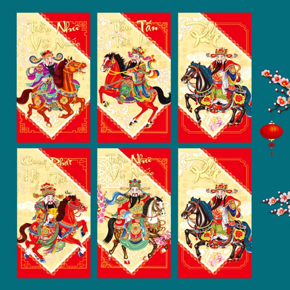 6pcs 2026 Horse Year New Year Money Envelope Spring Festival Red Envelope  Festival Gifting