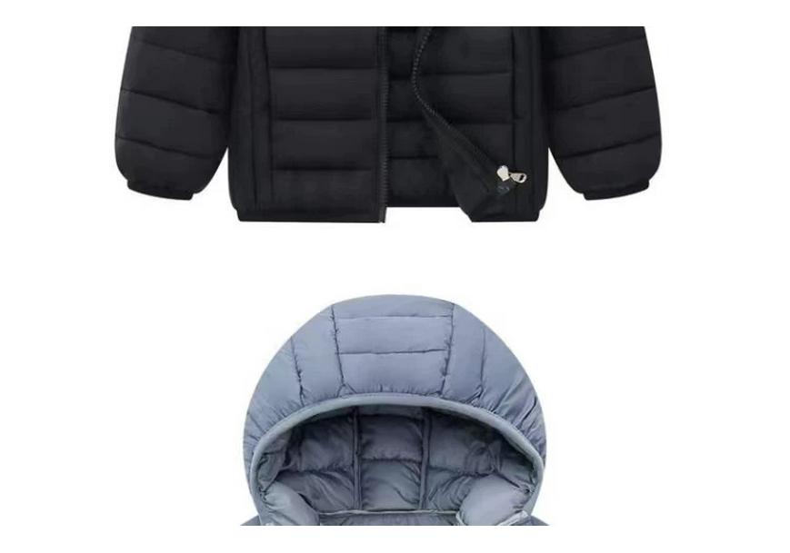 Unisex Children's Hooded Down Jacket - Lightweight, Warm Autumn & Winter Outerwear for Medium & Large Kids