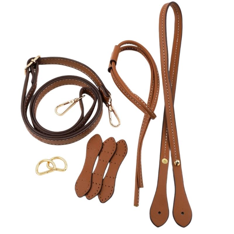 

Craft Your Own Bag with Adjustable Drawstring Shoulder Strap Handle Rope Kits for Handmade Straw Bucket Bags Accessories коричневий