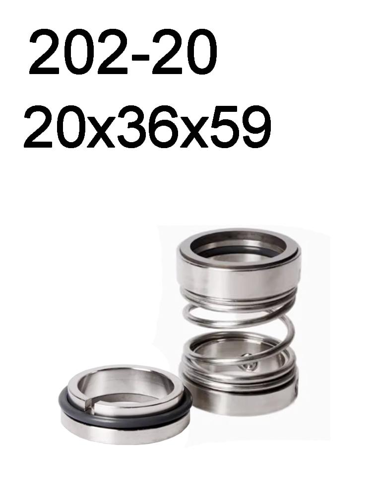 202 Series Fit 14 15 16 17-40mm OD Shaft Double Face Water Pump Mechanical Shaft Seal Unbalanced Single Spring
