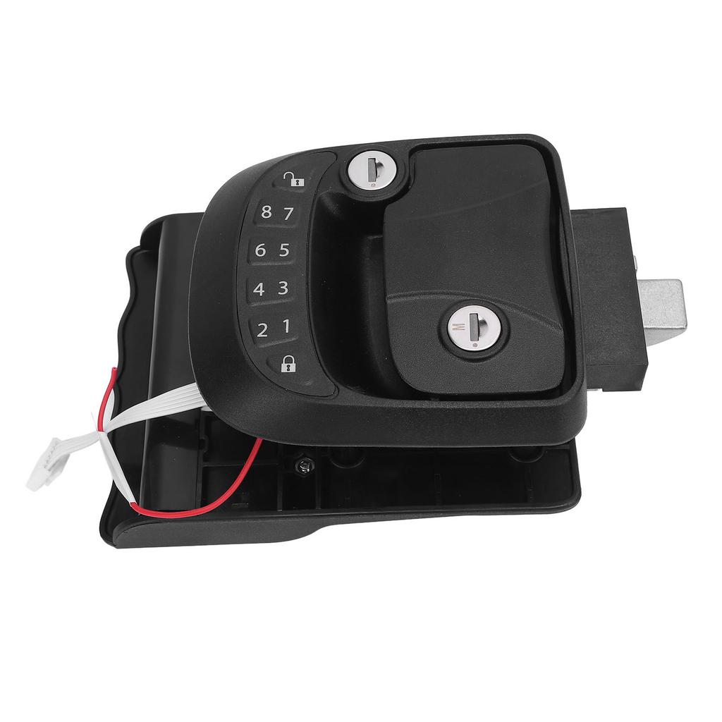 RV Door Lock Latch Keyless Entry Remote Control Keypad Zinc Alloy Trailer Door Latch for Trailers Motorhomes Left Side
