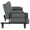 Vidaxl Foldable Sofa With Armrests, Dark Grey, Upholstered