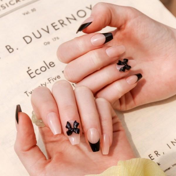 

Muse Mark Lee U-Jerble Nail Tips Black Ribbon Copin, 1 набор