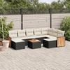 VidaXL Garden Lounge Set with Cushions 10 Pcs, Patio Sofas, Patio Furniture Set, Outdoor Furniture, Black 3228226