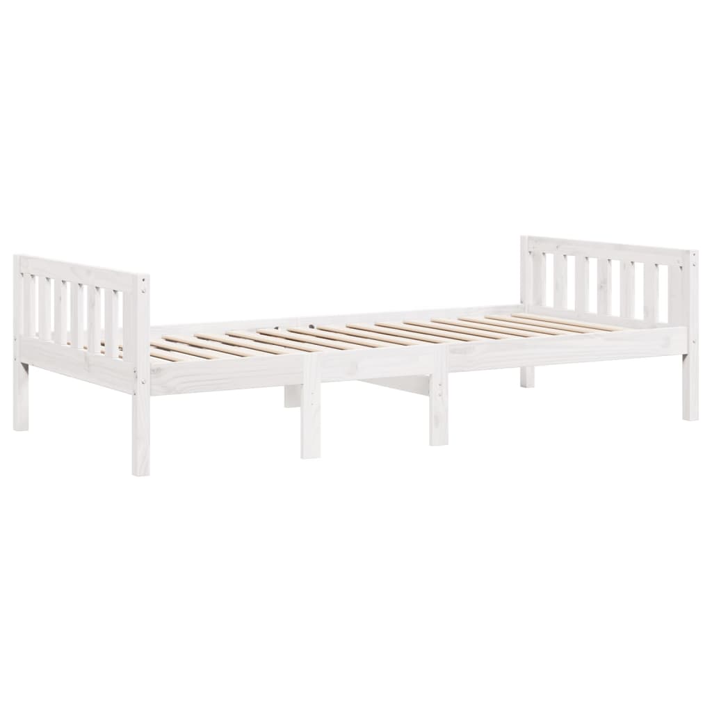 Vidaxl Children's Bed Without Mattress, White, 90X190 Cm, Pine Wood