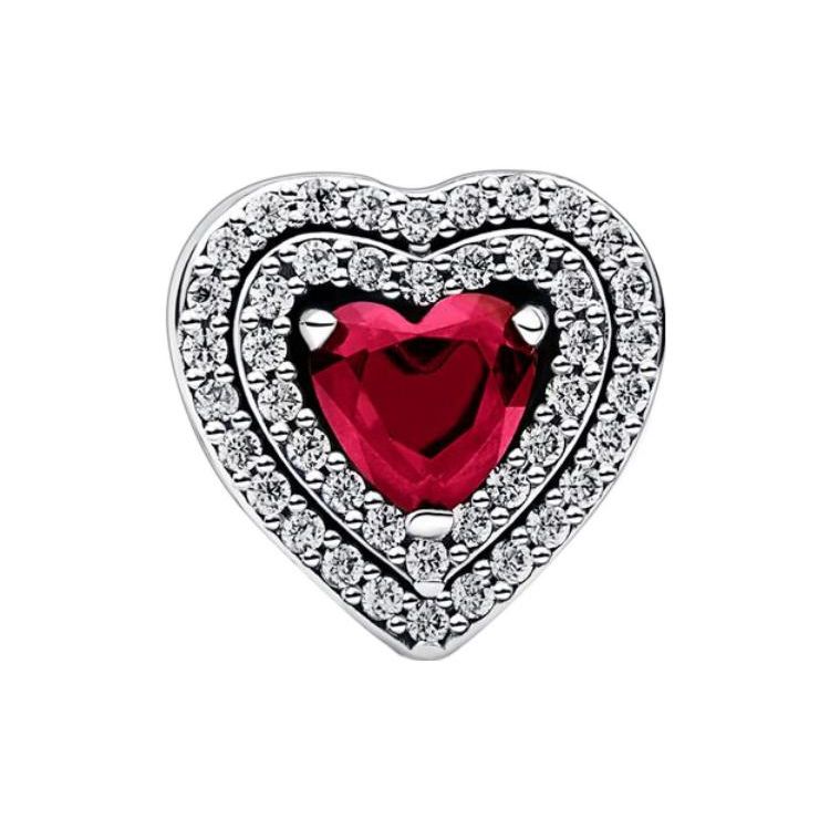 Pandora Layered Shining Heart Charm Bracelet Women bracelets Silver 799218C02 Silver,F