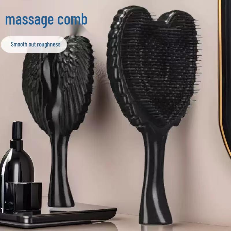 Pettine Styling Capelli Queen's con Cuscinetto d'Aria: Pettine Multifunzionale a Forma di Ala per la Cura dei Capelli da Viaggio per Donne.