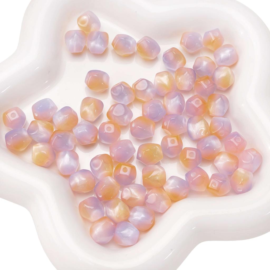 10mm 10Pcs Resin Octagon Beads Imitation Cat Eye Beads DIY Bracelet Necklace Earrings Jewelry Accessories
