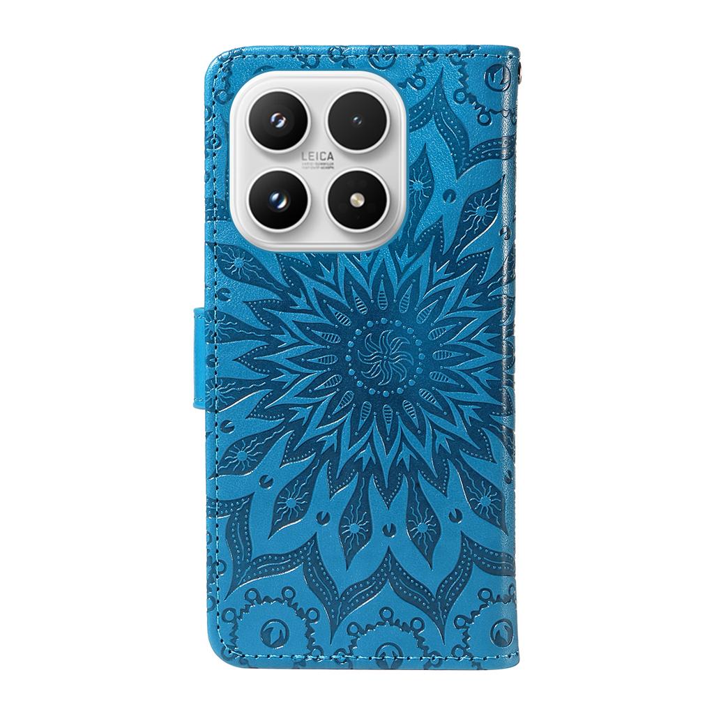 For Xiaomi 17 Leather Wallet Case Sunflower Imprinted Phone Cover